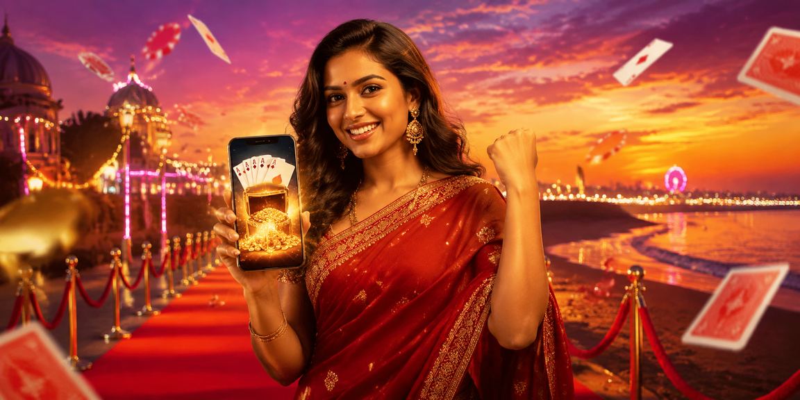 Aviator player in Chennai enjoying mobile betting with festive Bollywood background