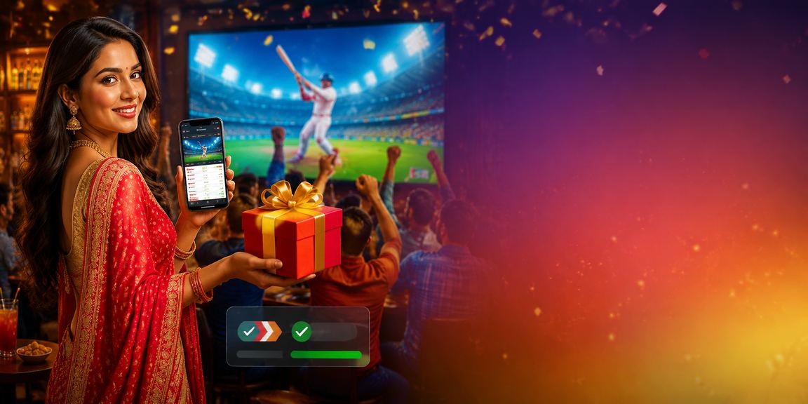 Player enjoying Aviator game on mobile device with cricket betting in background